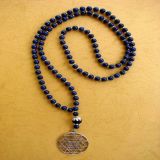 Lapis Lazuli and Shree Yantra Pendant, Necklace